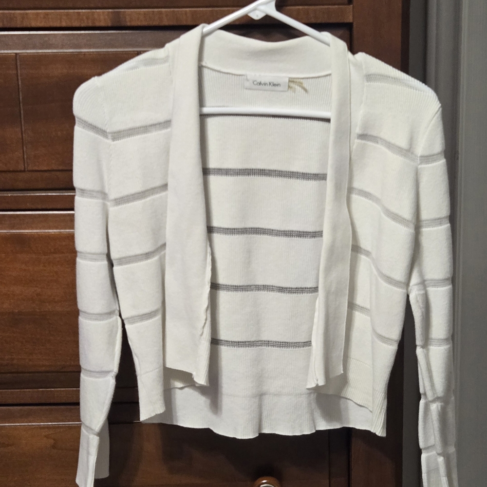 Calvin Klein Women's Cream Cardigan